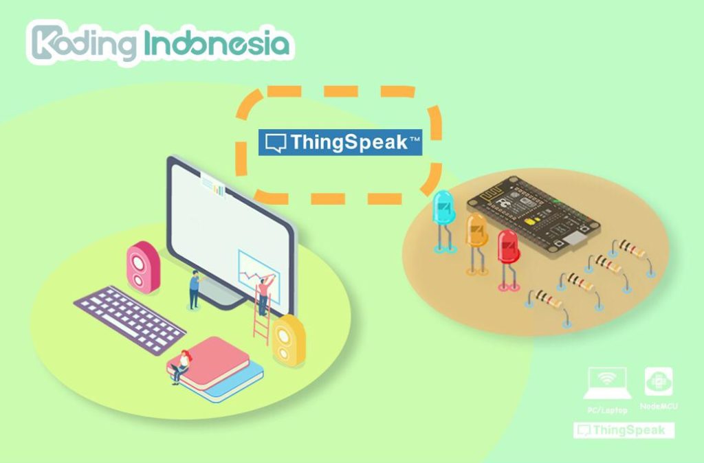 Mengendali LED menggunakan Thingspeak